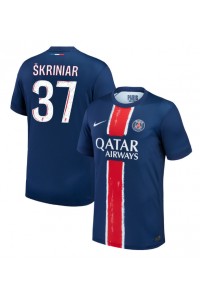 Paris Saint-Germain Milan Skriniar #37 Fotballdrakt Hjemme Klær 2024-25 Korte ermer